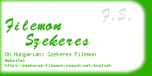 filemon szekeres business card